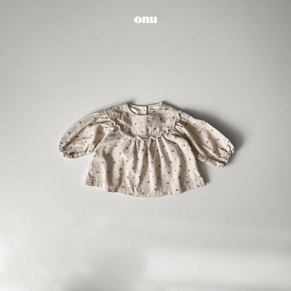 ［onu］Lace flower smock blouse