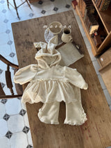 ［marron］Bunny lace hoodie