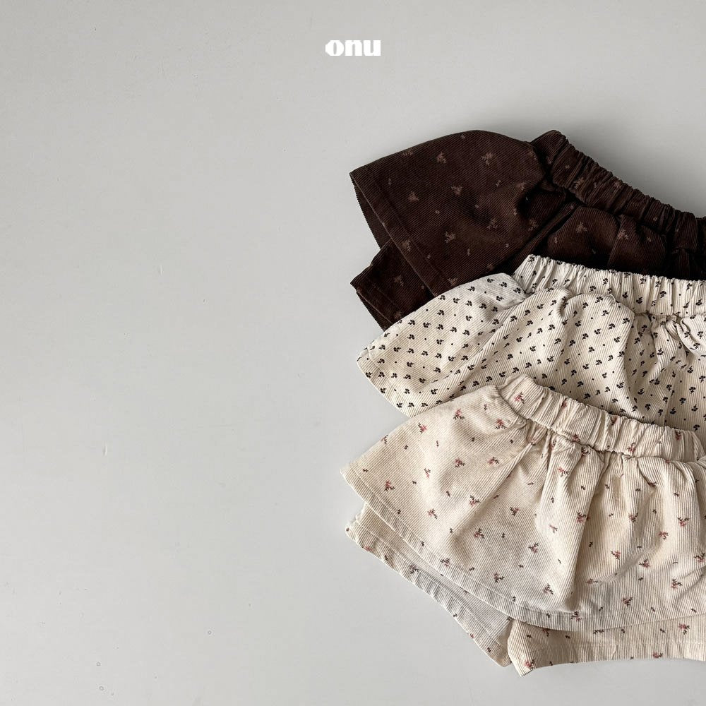 ［onu］Flower cancan skirt pants