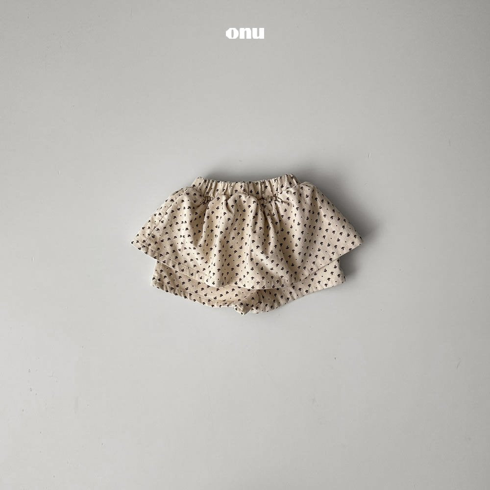 ［onu］Flower cancan skirt pants