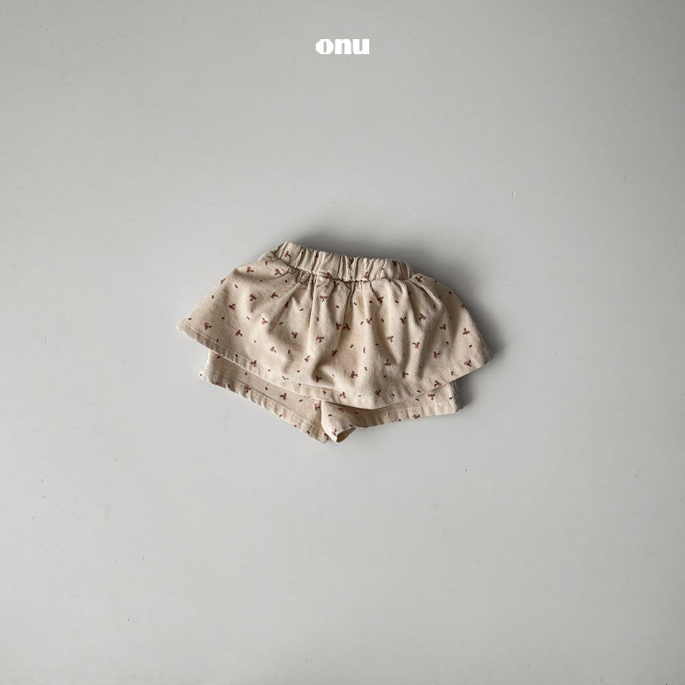 ［onu］Flower cancan skirt pants