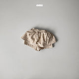 ［onu］Flower cancan skirt pants