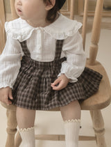 ［mimi market］Rona chek supender skirt