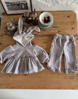 ［marron］Bunny lace hoodie