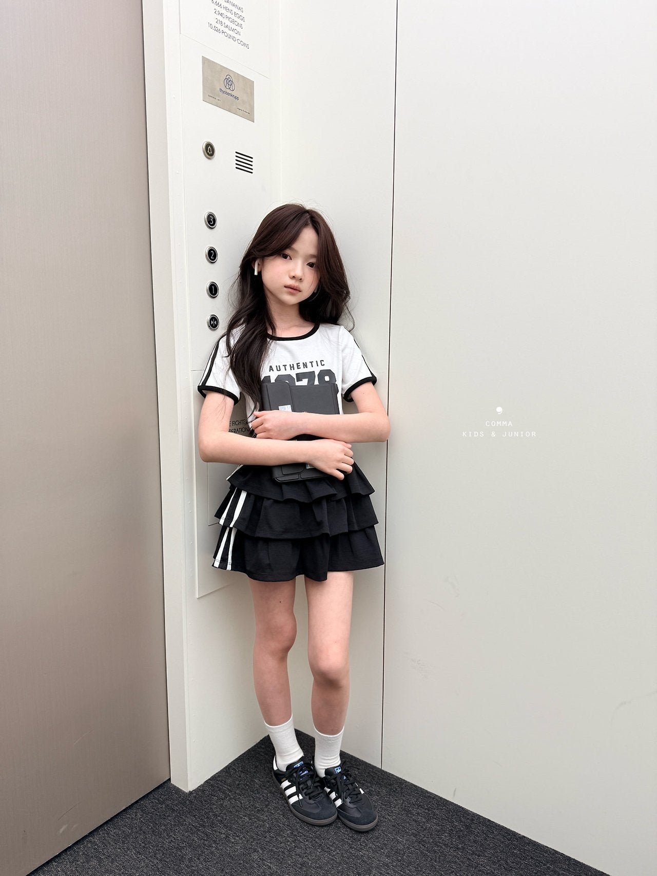 ［comma］Line cancan skirt