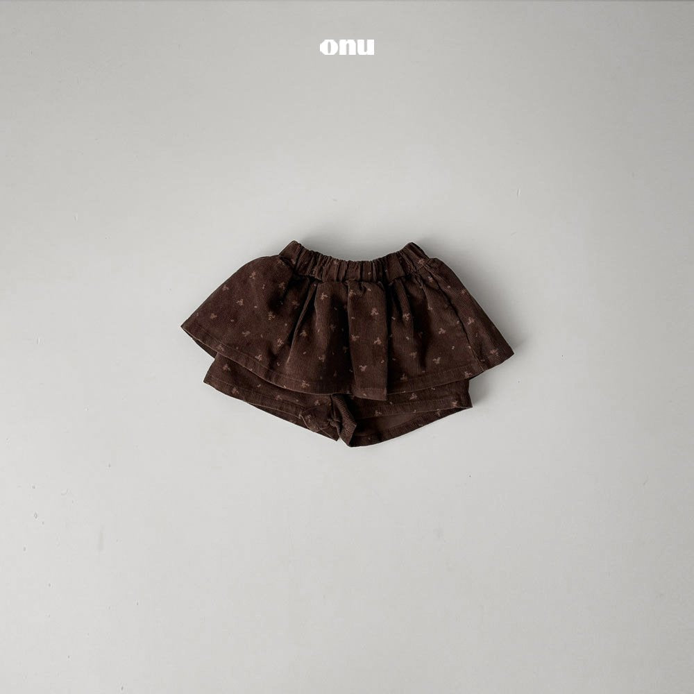 ［onu］Flower cancan skirt pants