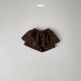 ［onu］Flower cancan skirt pants