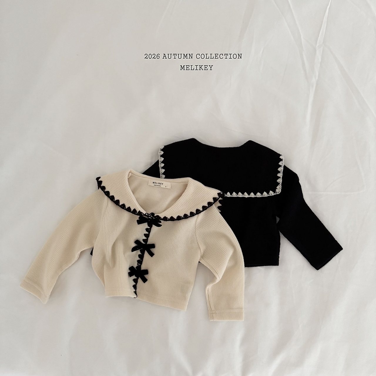 ［Melikey］Mellow ribbon sailor tops