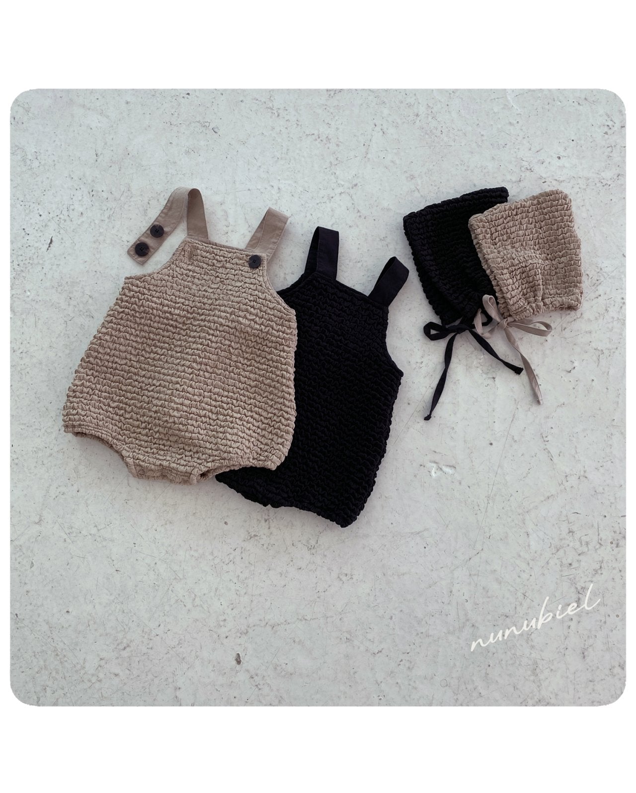 ［nunubiel］Blergy rompers & bonnet (baby)