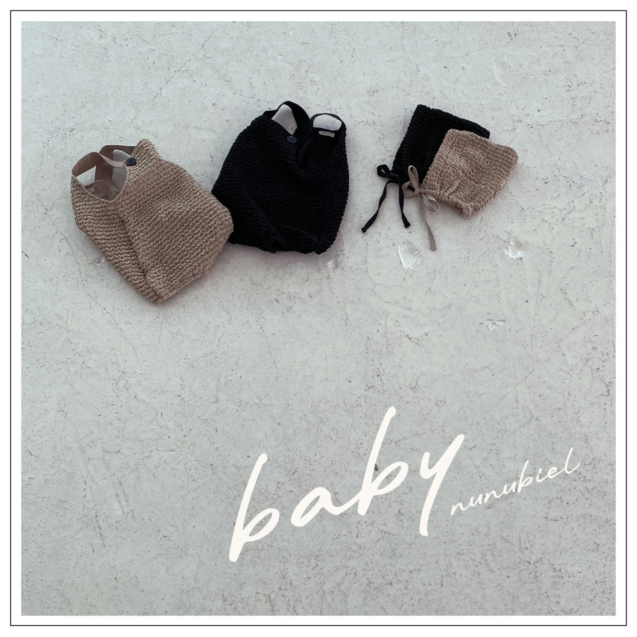 ［nunubiel］Blergy rompers & bonnet (baby)