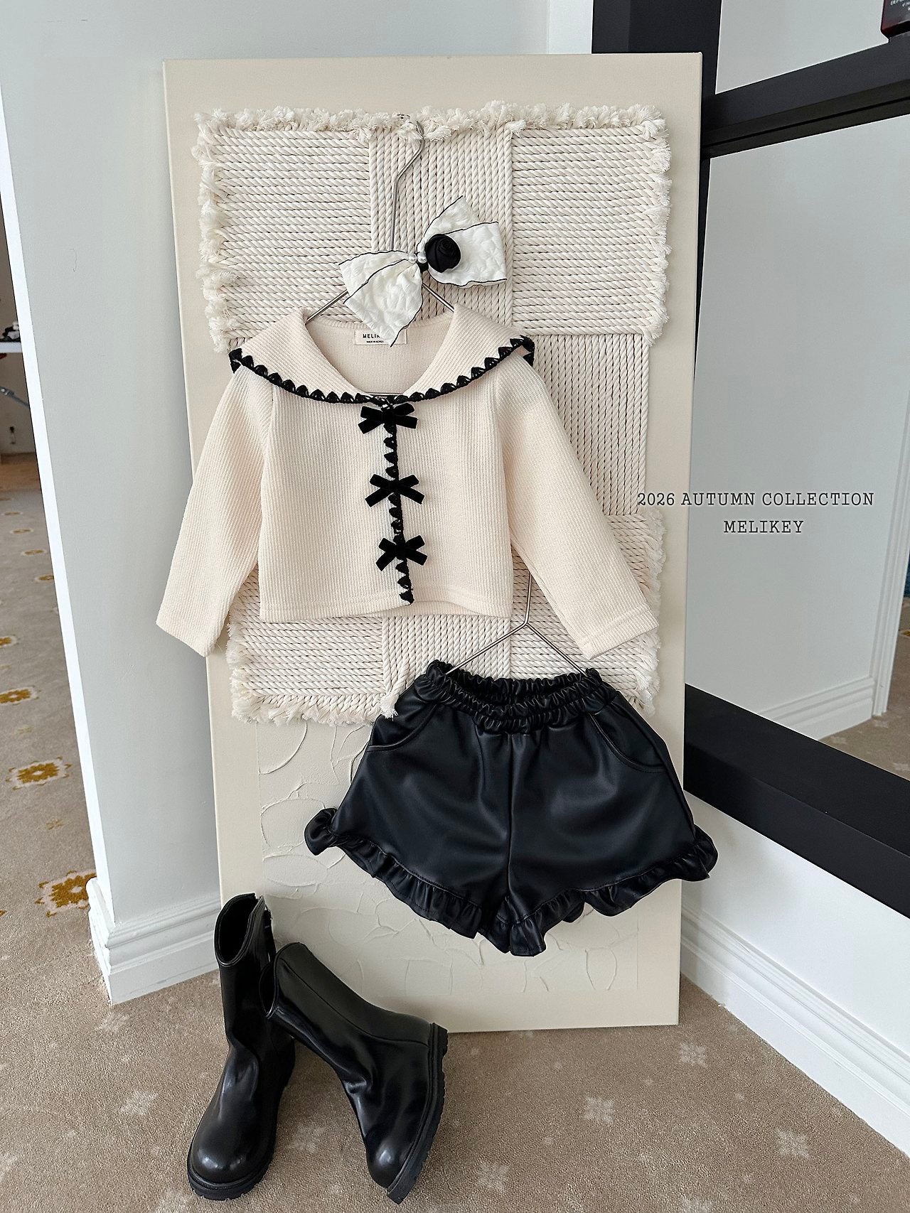 ［Melikey］Mellow ribbon sailor tops