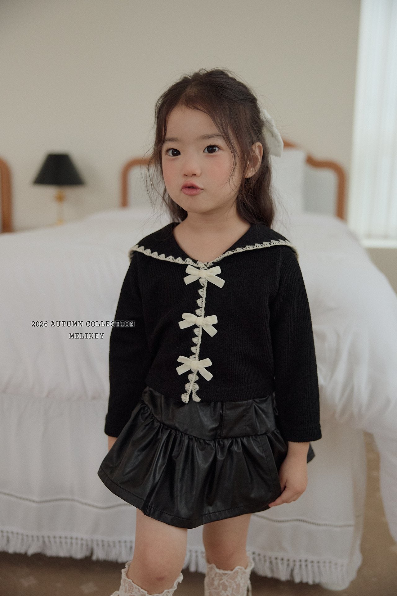 ［Melikey］Mellow ribbon sailor tops