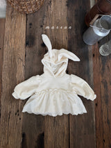 ［marron］Bunny lace hoodie