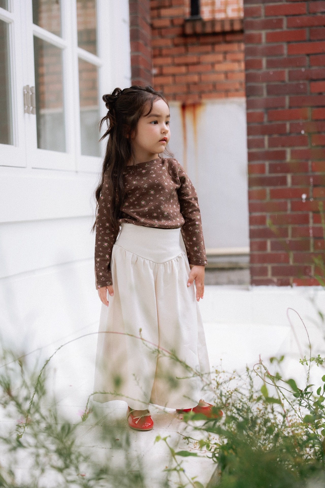 ［azalea］Floral boatneck tee (baby & kids)