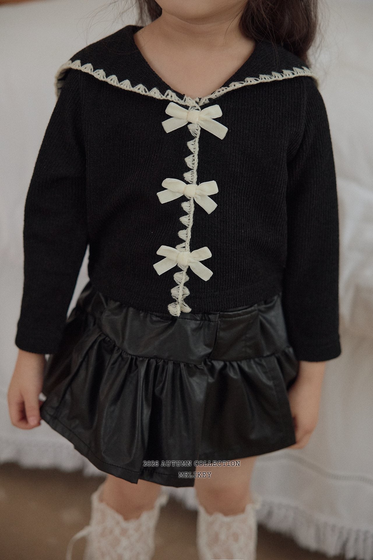 ［Melikey］Mellow ribbon sailor tops