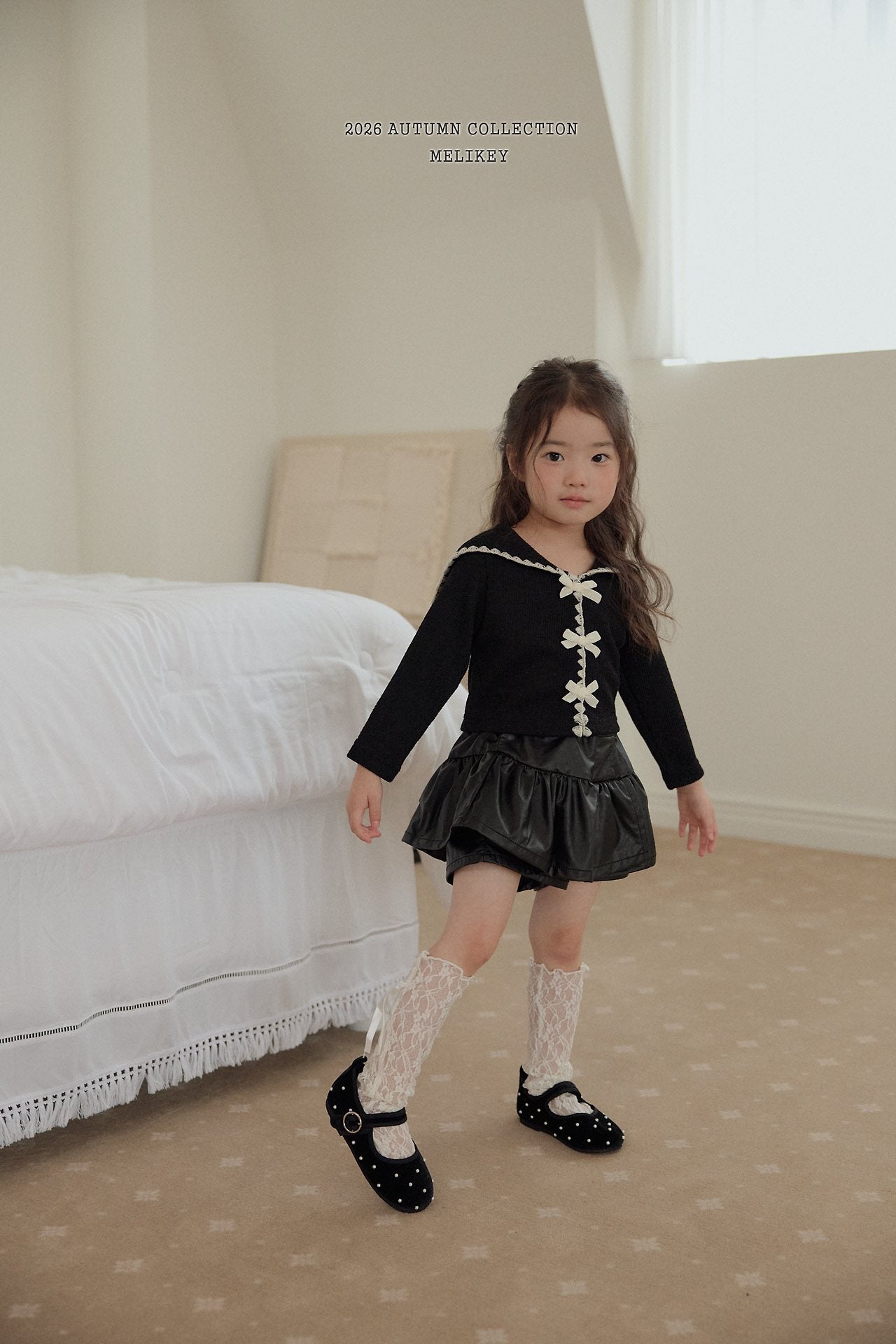 ［Melikey］Mellow ribbon sailor tops