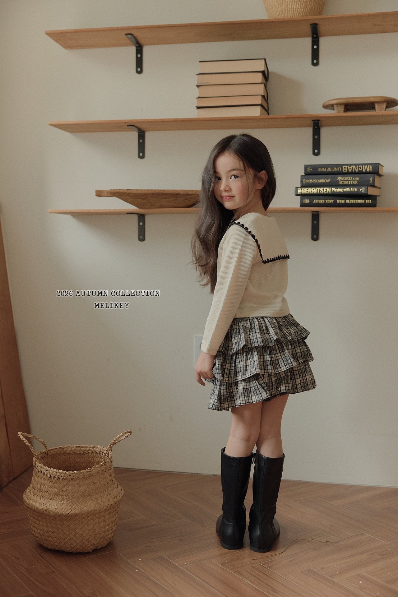 ［Melikey］Mellow ribbon sailor tops