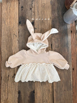 ［marron］Bunny lace hoodie