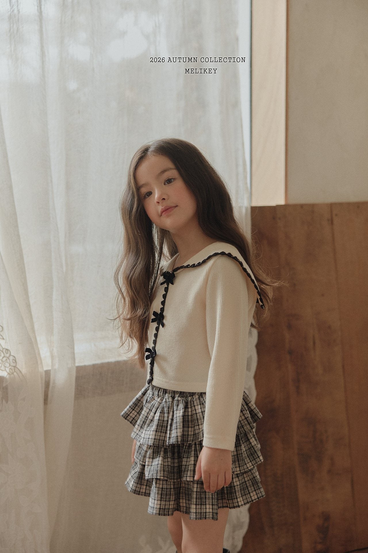 ［Melikey］Mellow ribbon sailor tops