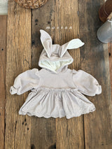 ［marron］Bunny lace hoodie