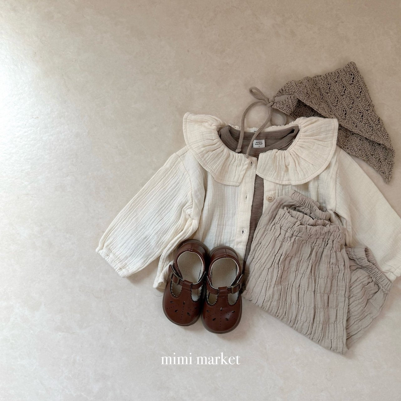 ［mimi market］Ozzie frill collar blouse