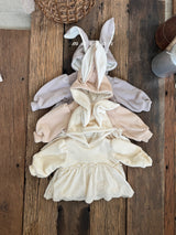 ［marron］Bunny lace hoodie