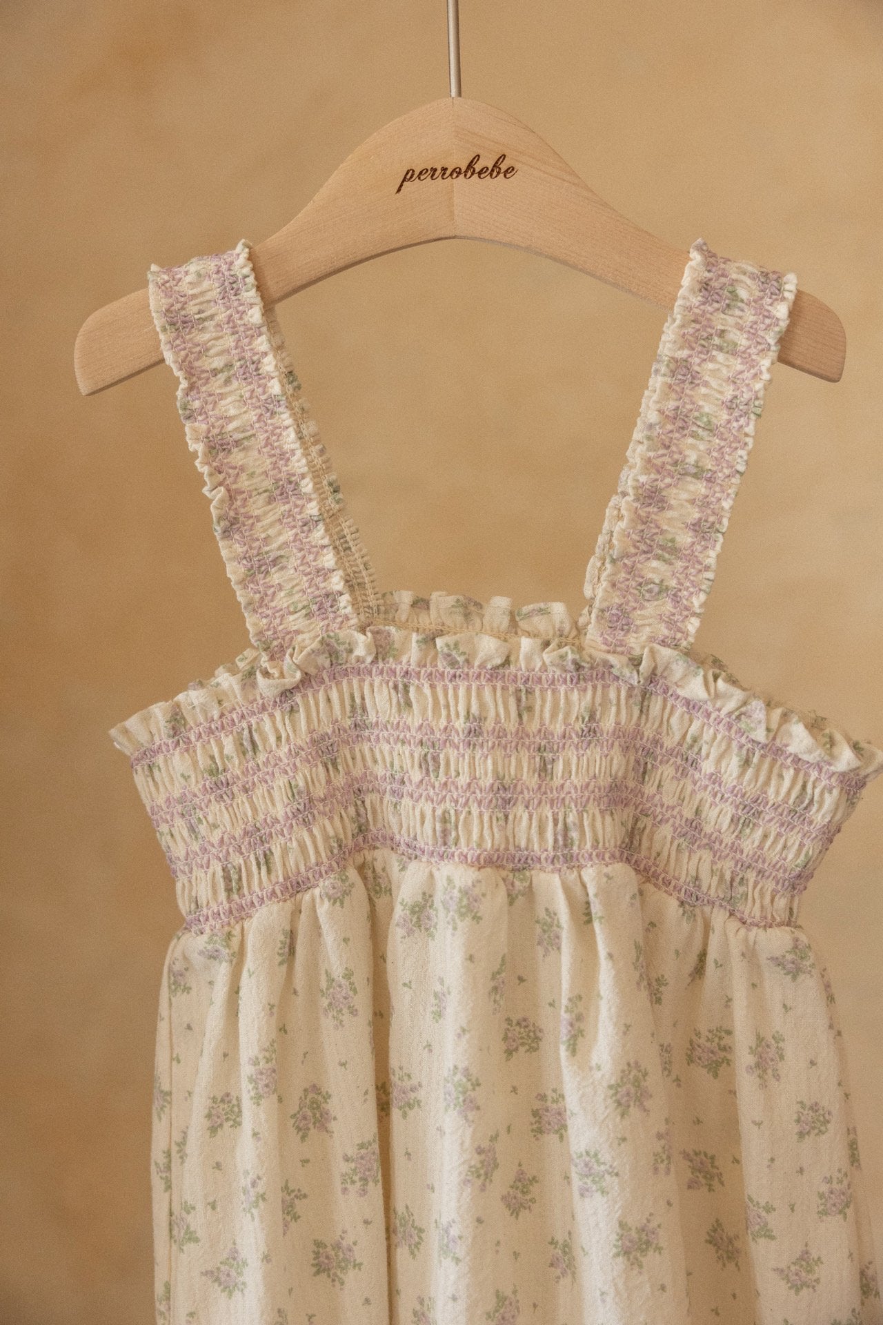 ［perrobebe］Heloise smock one-piece (lavender)