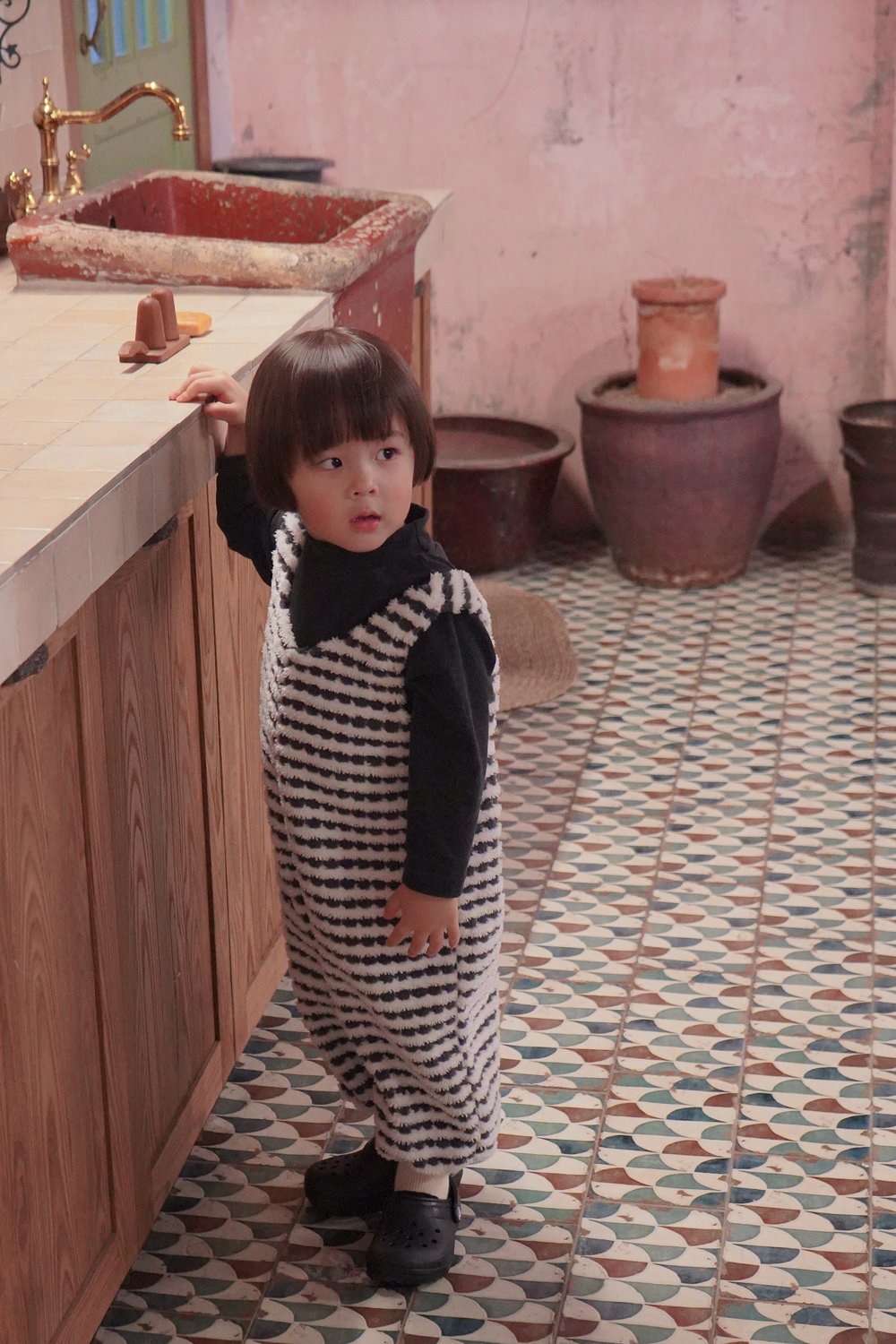 ［onu］Pompom stripe suit