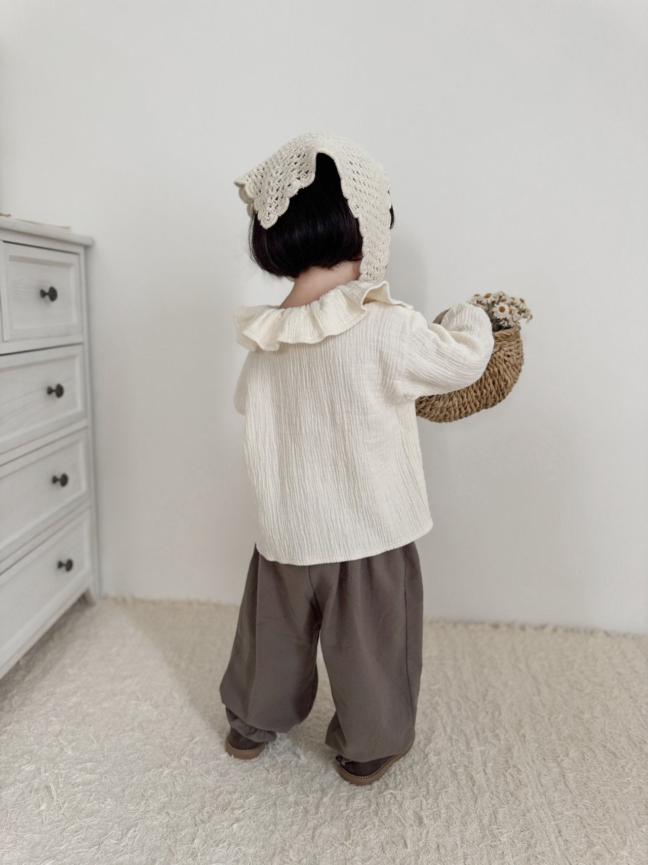 ［mimi market］Ozzie frill collar blouse