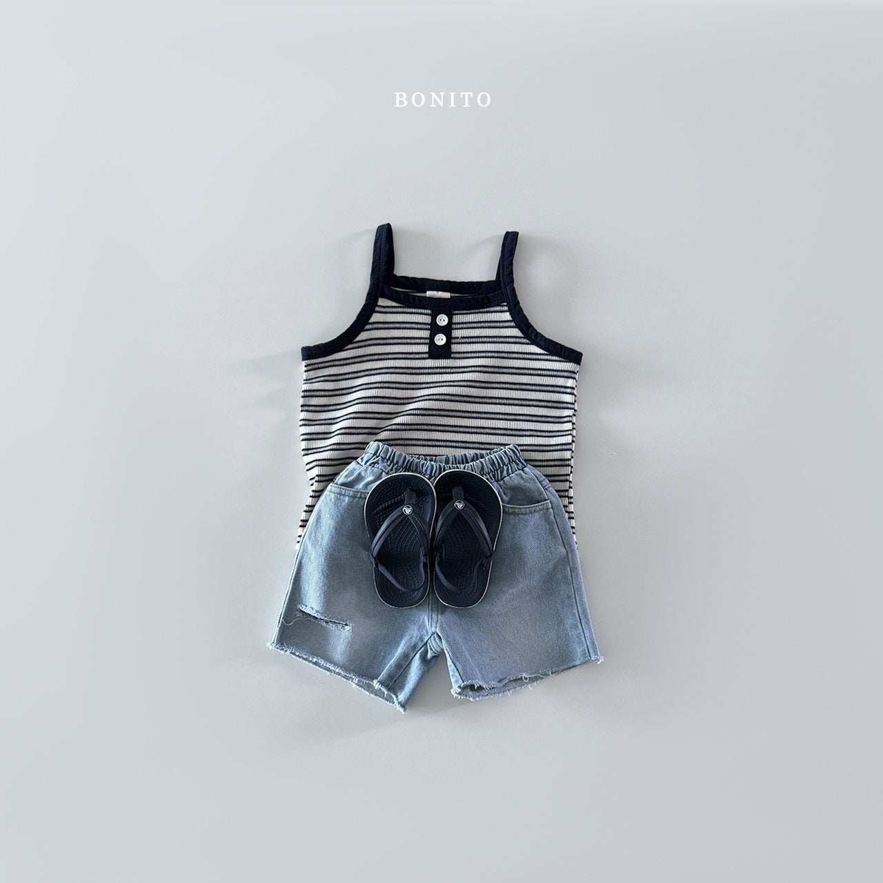 ［Bonito］Stripe sleeveless tee