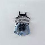 ［Bonito］Stripe sleeveless tee