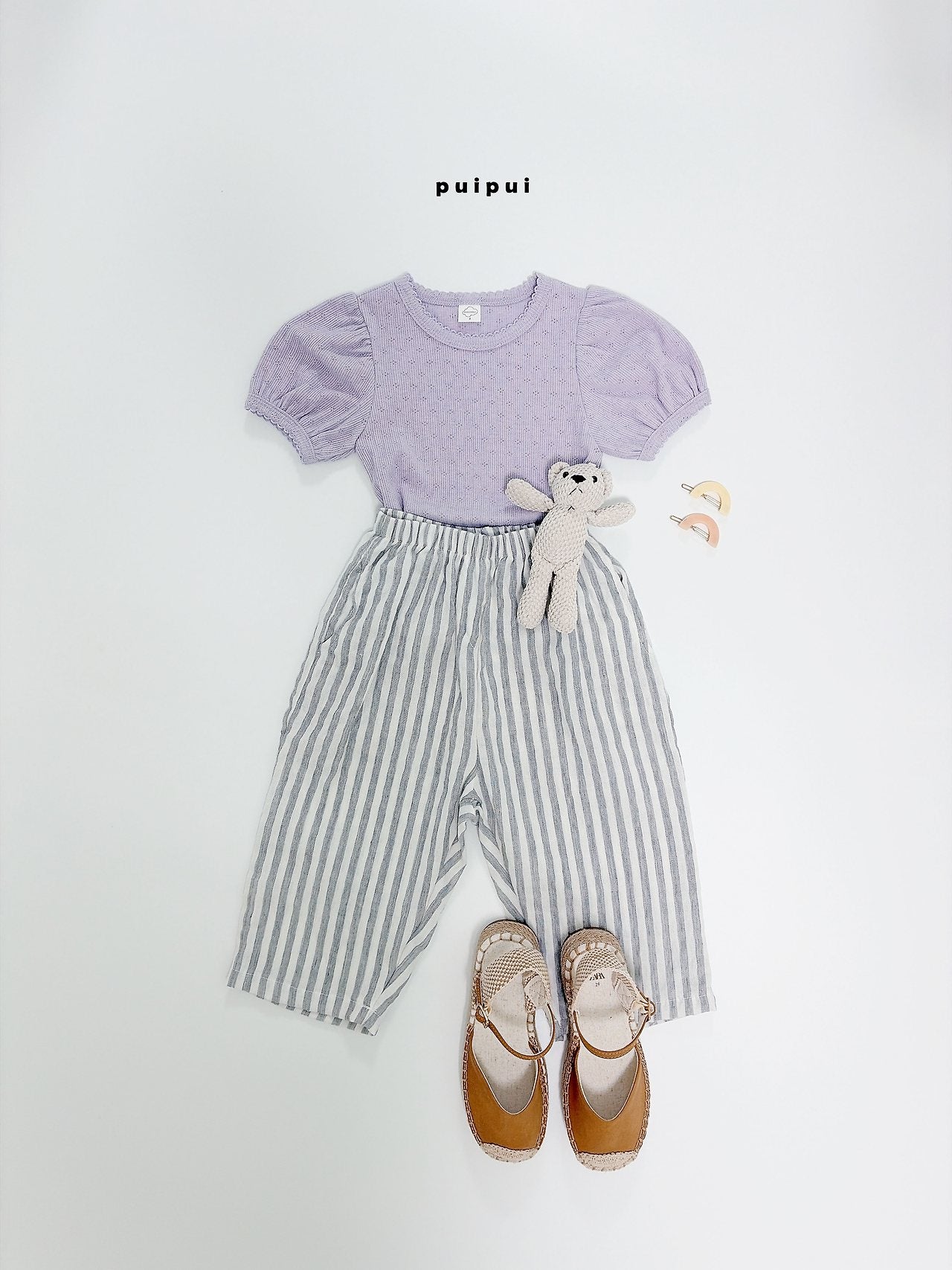 ［puipui］Line stripe pants