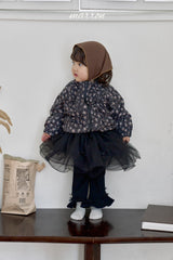 ［marron］Ribbon flower windbreaker