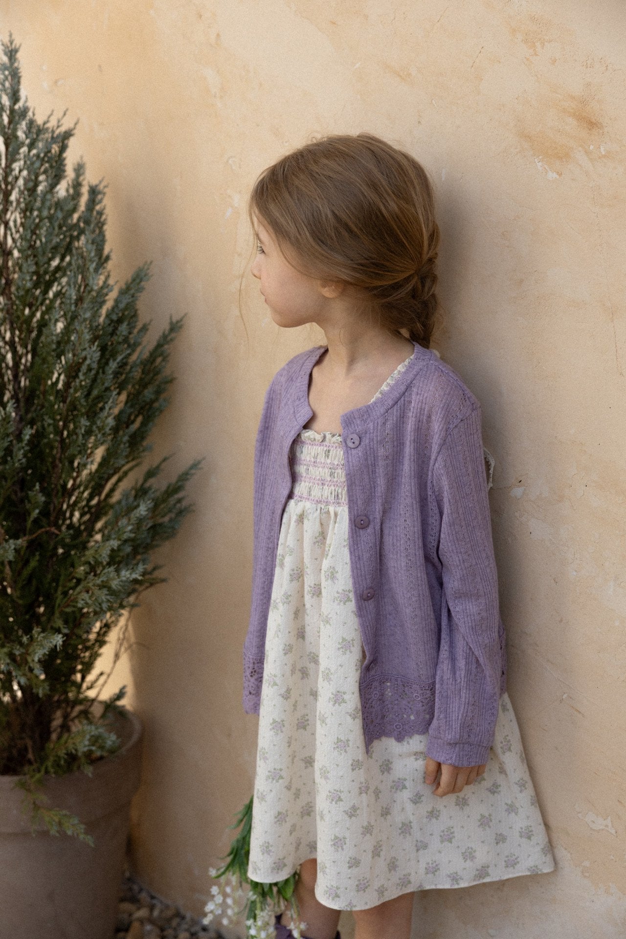 ［perrobebe］Heloise smock one-piece (lavender)