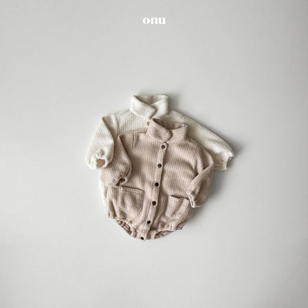 ［onu］Knit collar rompers