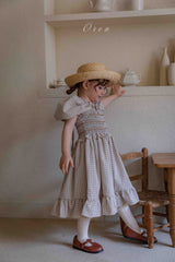 ［OREN］Noye check smock one-piece