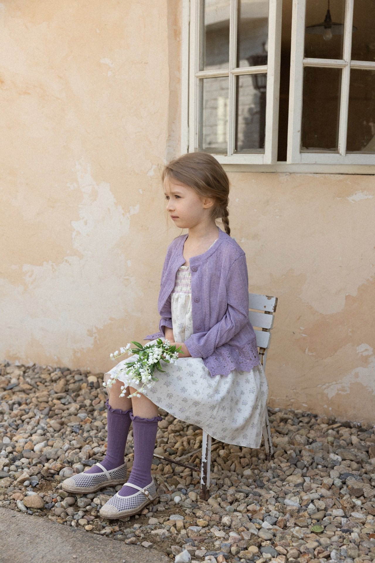 ［perrobebe］Heloise smock one-piece (lavender)