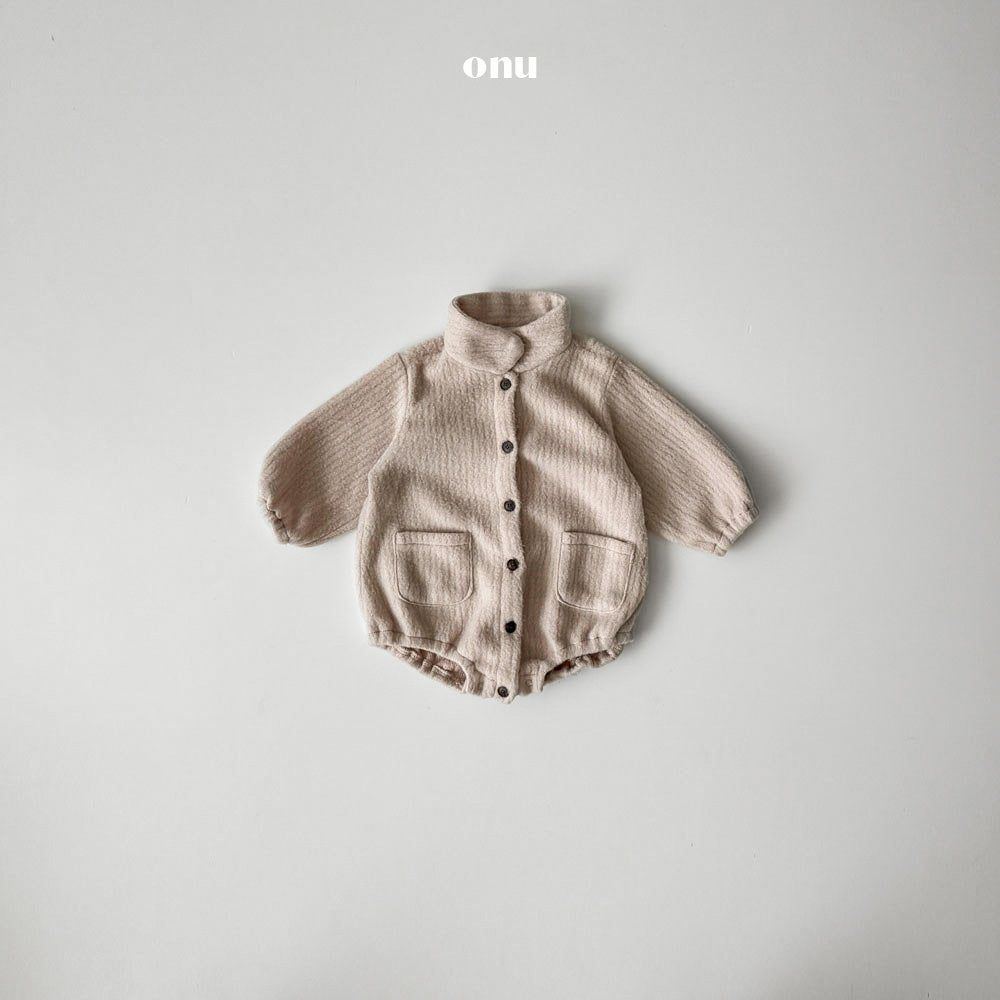 ［onu］Knit collar rompers