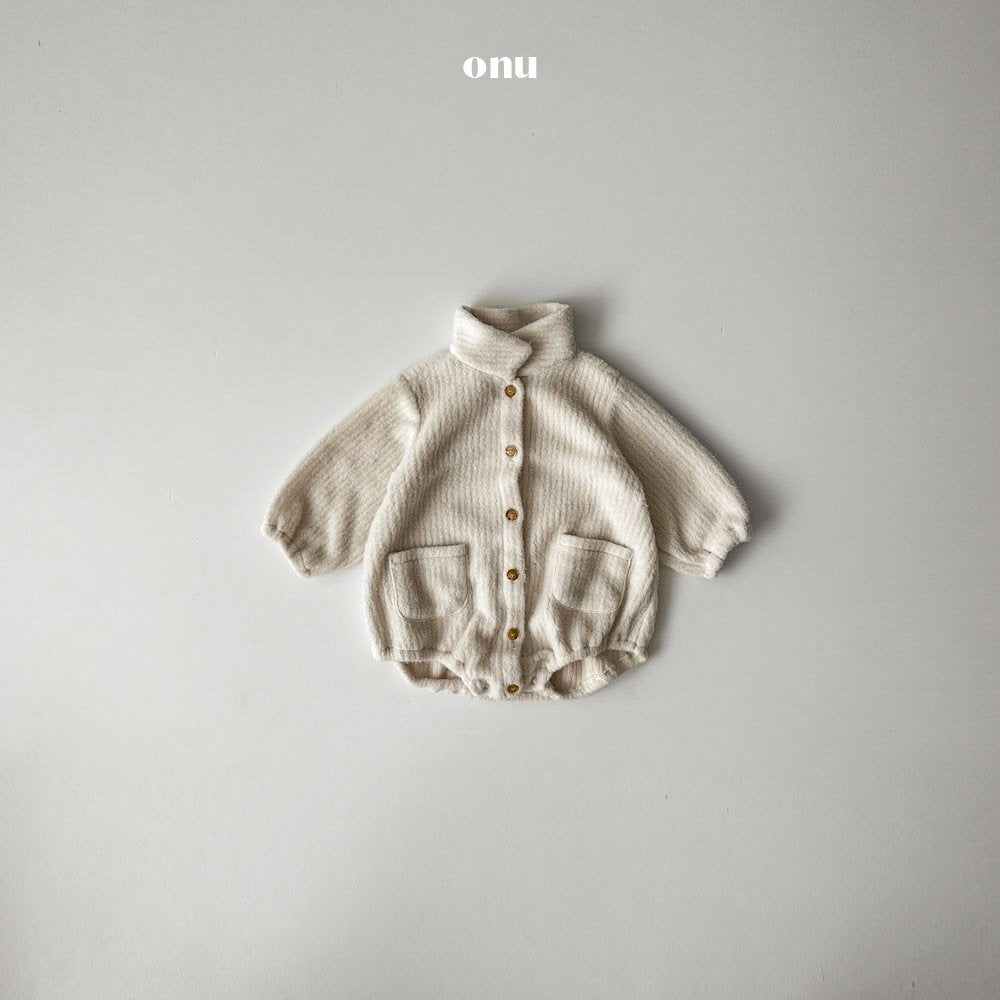 ［onu］Knit collar rompers