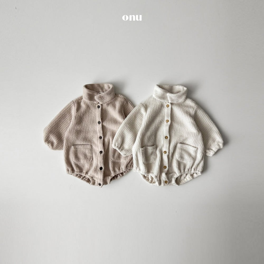 ［onu］Knit collar rompers