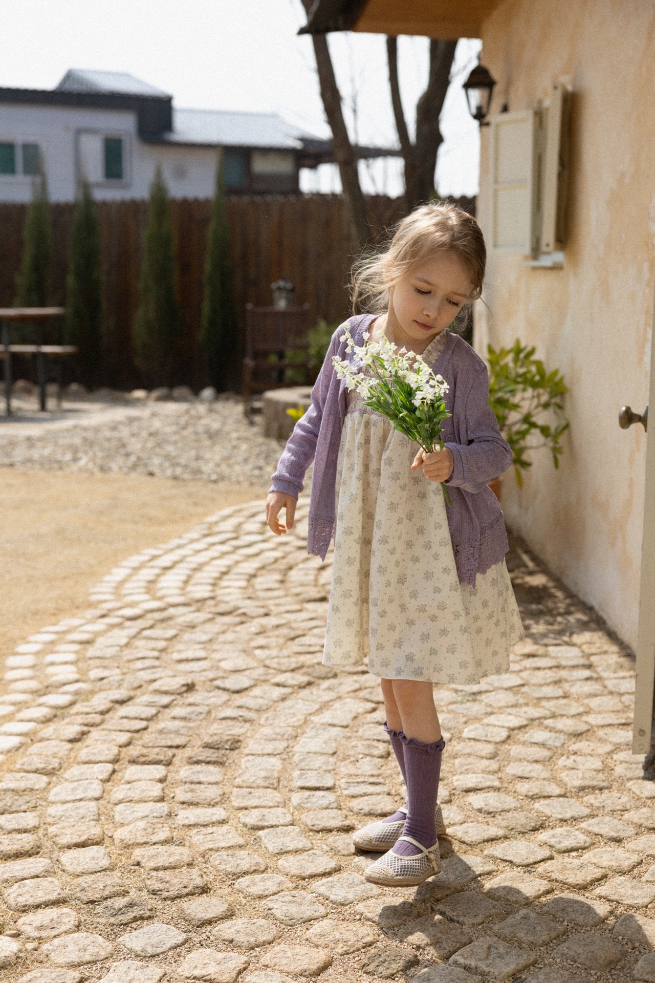 ［perrobebe］Heloise smock one-piece (lavender)