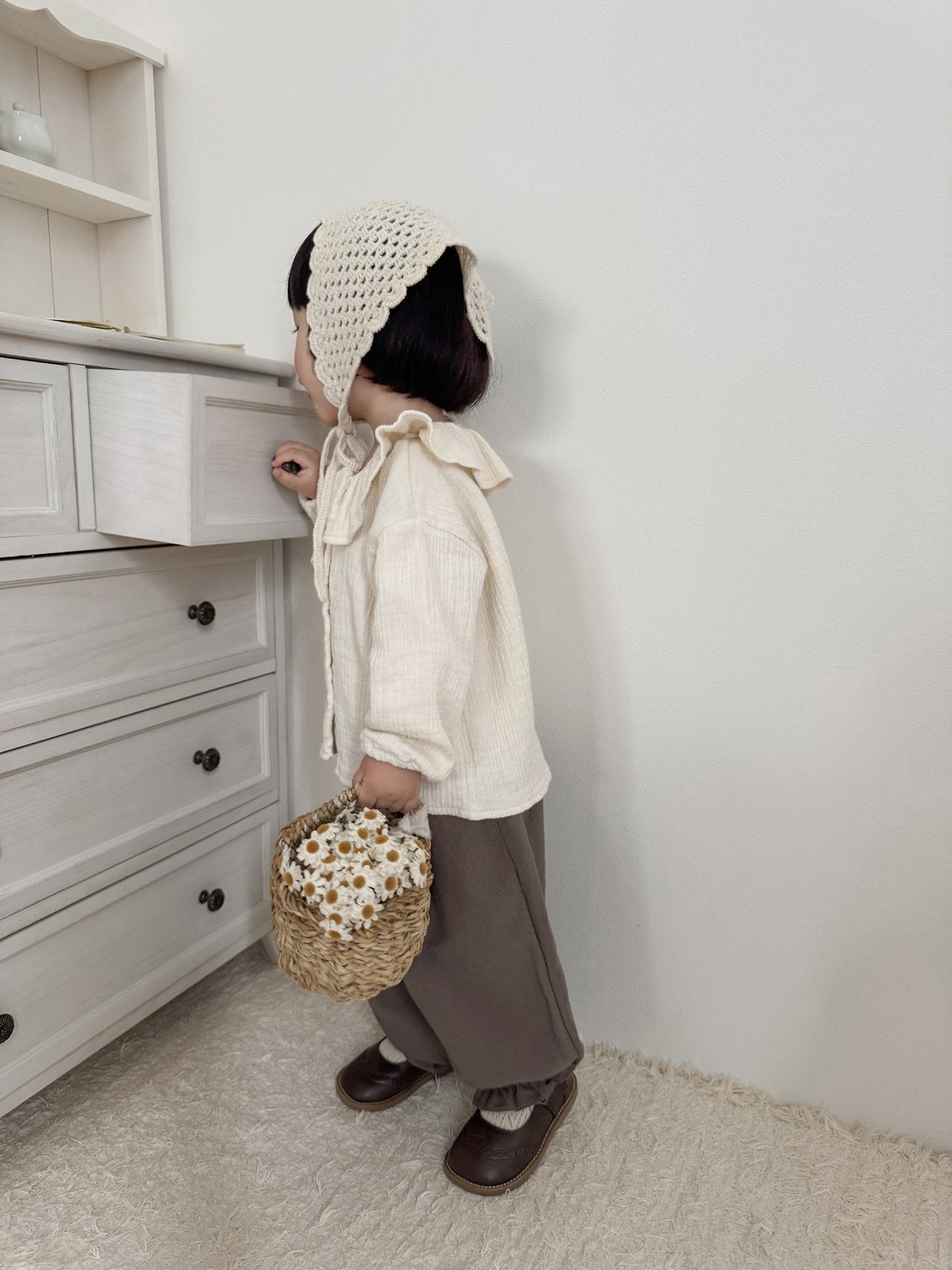 ［mimi market］Ozzie frill collar blouse