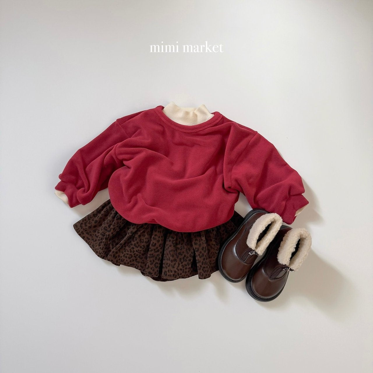 [mimi market] Leopard suspsnder bloomer skirt