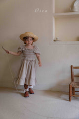 ［OREN］Noye check smock one-piece