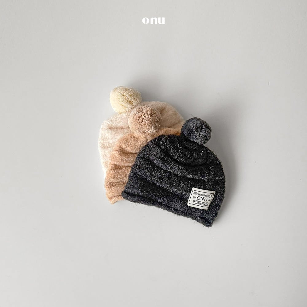 ［onu］Pompom warm beanie