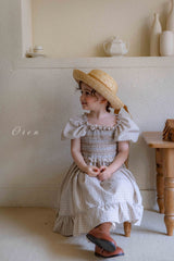 ［OREN］Noye check smock one-piece
