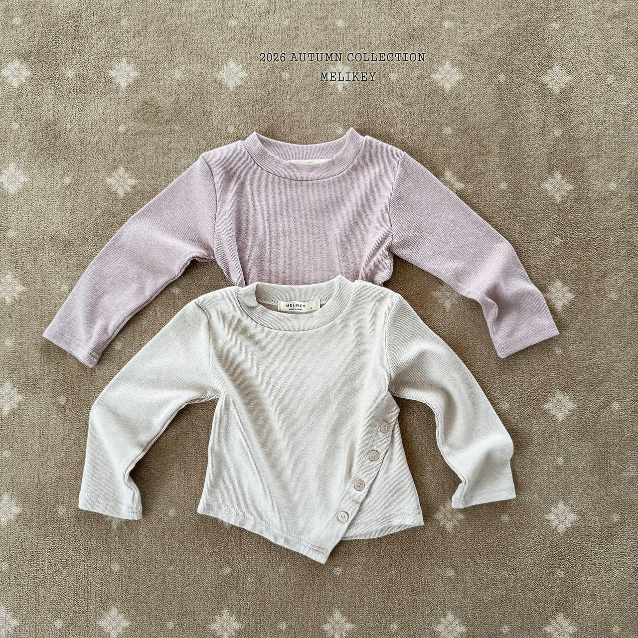 ［Melikey］Button crop tee