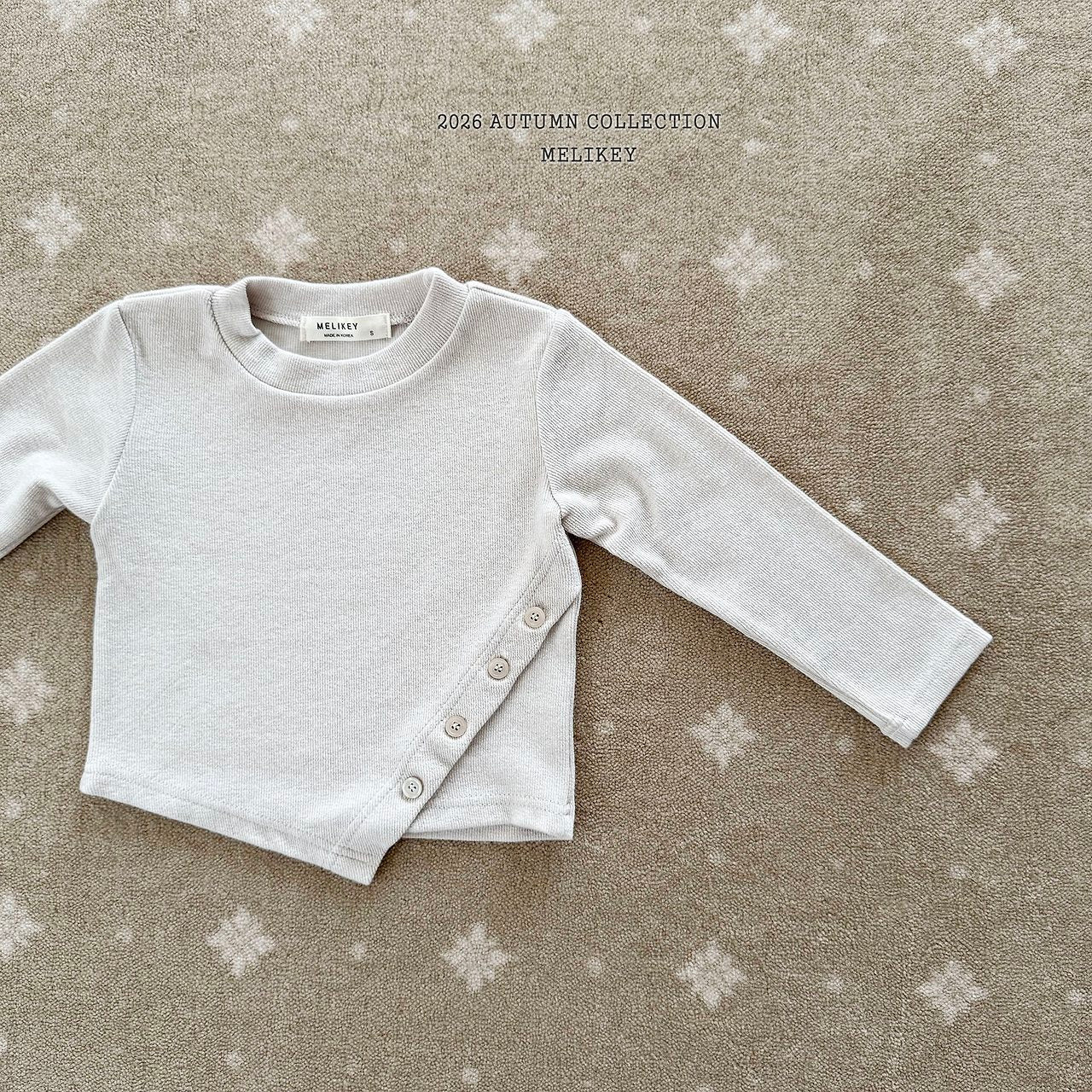 ［Melikey］Button crop tee