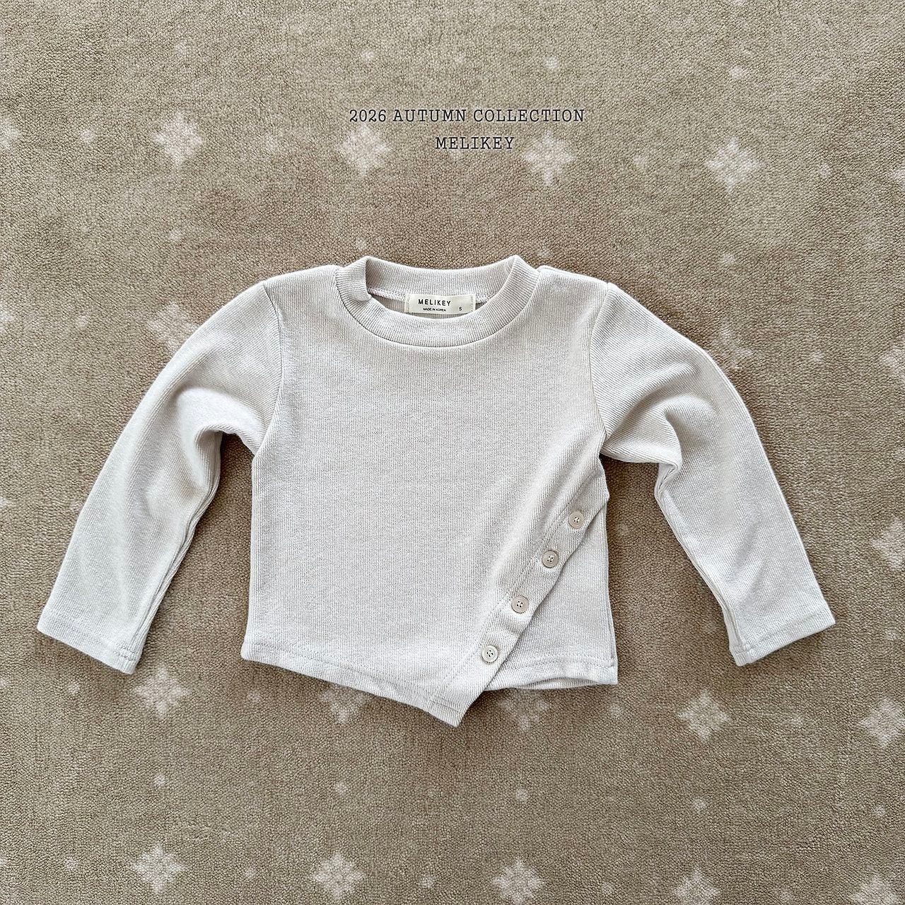 ［Melikey］Button crop tee