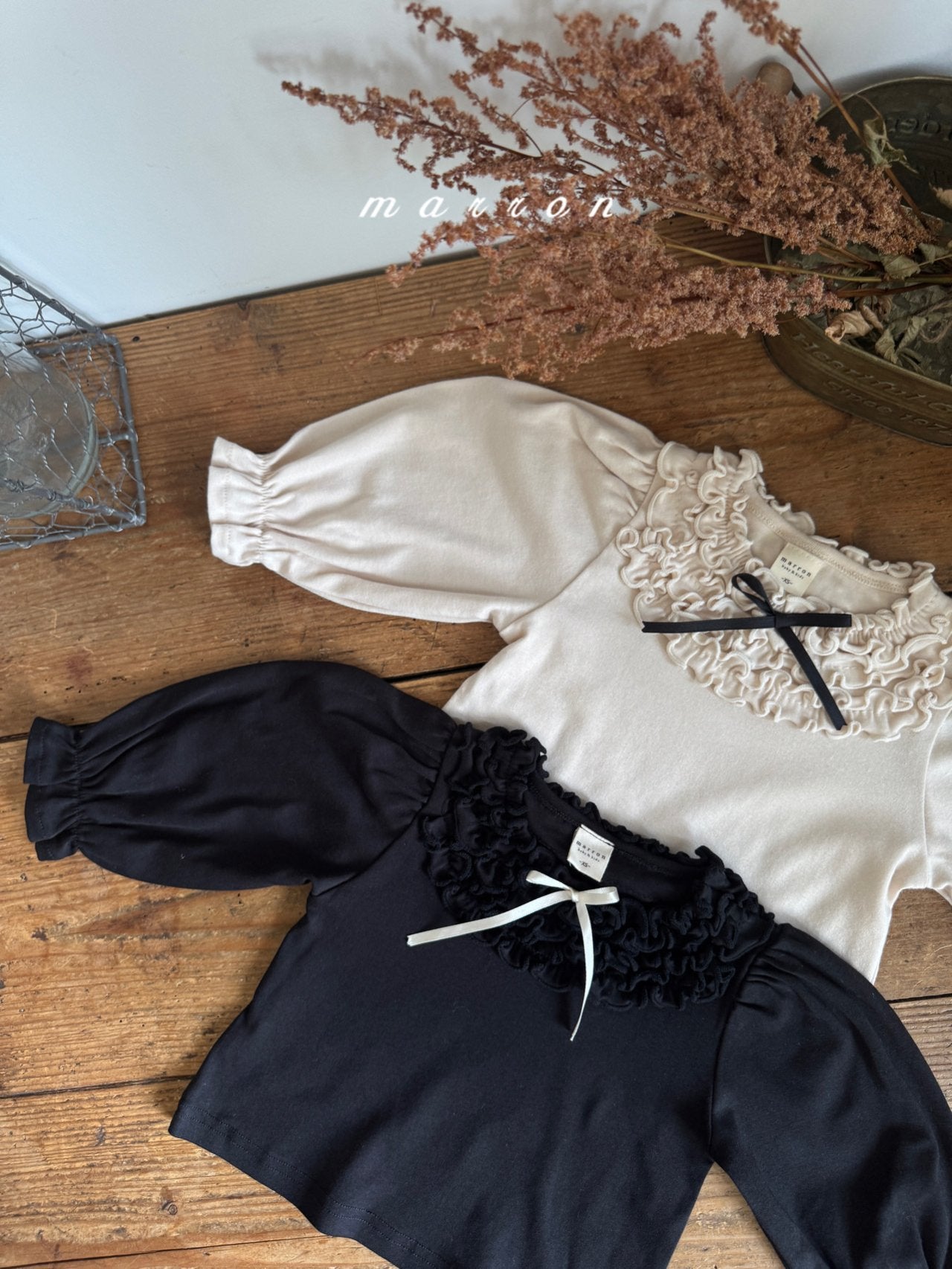 ［marron］Karen ribbon tops